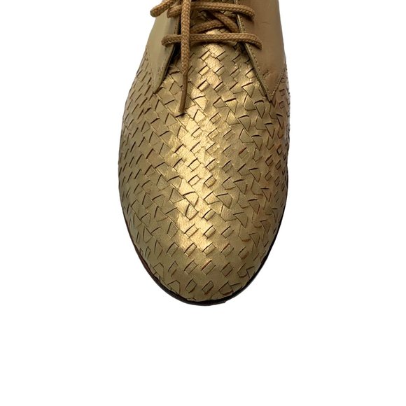 STEPHANE KELIAN Shimmery Gold Leather Lace Up Oxfords  *NWOB‎ - Picture 11 of 11